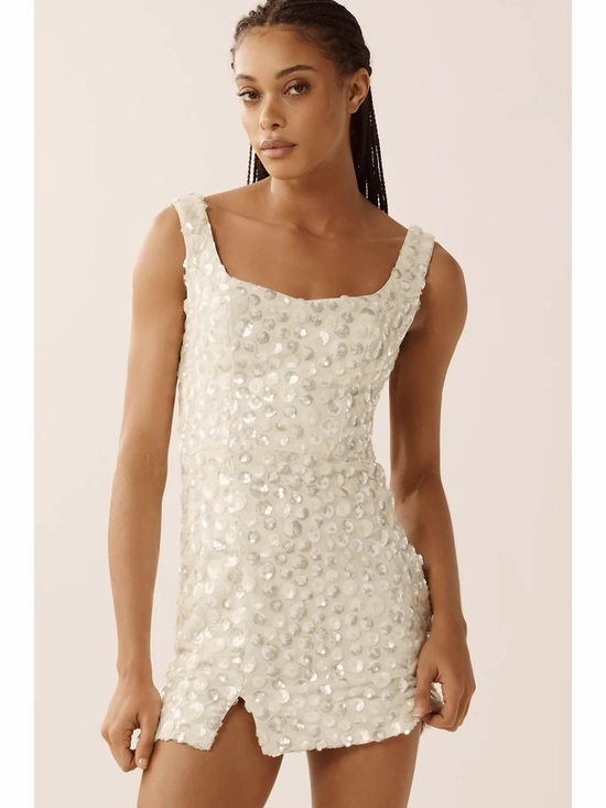 Dress the Population Dresses & Skirts - NWT Dress The Population Moxie Lemongrass Multi Sequin Yellow Mini Dress